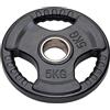 JK Fitness Disco GHISA OLIMPIONICO GOMMATO Tri-Grip Foro Ø50 mm da 5 kg Diamond,Unisex,Nero,Unica