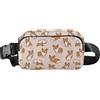 Generic Carino Corgi Cuccioli Marrone Donna Marsupio Impermeabile Marsupio Hip Pack Carino Marsupi Carini Corgi Marrone, 20,3 x 13,5 x 5,8 cm, Divertente Carino, Cuccioli Corgi Marrone, 8 x 5,3 x 2,3