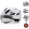 Msport Casco Bici Uomo/Donna con Luce LED - Casco da Ciclismo con Visiera Magnetica Staccabile, Super Leggero e Traspirante - Ideale per MTB e Bici da Strada