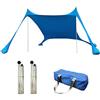 Generico Da Spiaggia Portatile, Da Sole Protezione Solare Portatile UPF 50+, 4 Barre Di Stabilità, Per Spiaggia, Campeggio