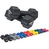 Bad Company Pesi in Neoprene I Manubri per Aerobica, Ginnastica e Fitness I Set da 2 Pezzi da 0,5kg a 5kg I Vari Sets dai 3 Fino ai 39kg (h- 2X 5,0 kg)