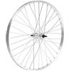 MANDELLI Ruota cerchio posteriore bici bicicletta mtb 24x1,75 6/7v. in alluminio, mozzo in acciaio, chiusura con dado, silver