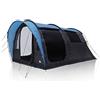 your GEAR yourGEAR Bora 4 Tenda a tunnel familiare 4 posti fondo cucito in modo fisso baldacchino impermeabile 5000 mm grigio blu