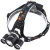 MyrRhe Lampada Frontale a LED zoomabile Super Luminosa: Impermeabile, Batteria Ricaricabile, Caricabatterie Incluso