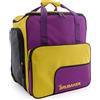 Brubaker 'Super Function 2.0' Borsa per Scarponi da Sci con Scomparto Casco Colore Viola/Giallo