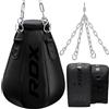 RDX 1.5FT Uppercut Pera Sacco da boxe, Maya Hide Pelle Pesante Bag Set con Guantoni e Catena, Arti Marziali MMA Pugilato Muay Thai Kick Boxing, Casa Palestra Punch Sacchi Uomini Donne