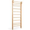 COSTWAY Spalliera Svedese Adulti e Bambini, Scala Svedese in Legno a 10 Gradini, Spalliera Palestra e Casa, Carico Massimo 100 kg, 195 x 80 x 14 cm