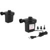 Italia Magazzini Pompa ad Aria Elettrica Portatile con 3 Ugelli - Gonfiatore e Sgonfiatore per Materassini, Piscine, Canotti, Campeggio - 220V / 12V Auto