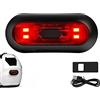 Orton Luce del Casco a LED, Luce di Freno per Casco, Fuoco di Avvertimento di Sicurezza Rosso Posteriore Ricaricabile per la Guida di Notte