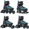 RAVEN 4in1 Inline Skates Pattini in linea Triskates Pattini a rotelle/da ghiaccio per bambini, adulti, ragazze e donne regolabili