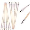 Poearcus Frecce di Legno 32 per tiro con L'Arco Frecce Longbow Inglese Frecce di Pratica di targeting con Piume di Tacchino Fletching Bullet Points per Arco ricurvo Tradizionale Longbow (6 PCS)
