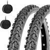 ECOVELO 2 COPERTONI MTB DEESTONE 26 X 1.90 + CAMERE d'Aria Pneumatici Neri Bici Bicicletta Mountain Bike 47-559