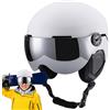 dewdat Caschi da Sci per Uomini - Attrezzatura Da Snowboard E Calda - Casco Per Sport Invernali Con Guscio Interno In Schiuma,Per Uomini Donne Giovani Adulti Giovani Sciatori Snowboarder Discesa Resort Outdo