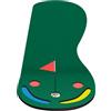 GYMAX Putting Green da Golf 300 x 96 CM, Tappetino da Allenamento per Pratica Golf Indoor ed Esterno con 1 Bandiera, 3 Coppe da Putting, Tappetino da Allenamento Professionale per Bambini e Adulti