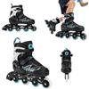ATTABO Pattini a rotelle per bambini Kylo 2in1 Colore Blu Pattini a rotelle regolabili versatili per bambini 38-41 Alta qualità e comfort con durezza delle ruote 82A Perfetta vestibilità