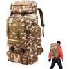 Generisch Zaino da trekking impermeabile da 80 l, per trekking, campeggio, caccia, attività all'aperto e avventure all'aria aperta, motivo militare, colore sabbia, Siehe Beschreibung