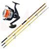 generico Kit Surfcasting Canna Tre Pezzi Con Mulinello E Filo Pesca Mare Orata Mormora