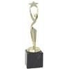 Generico Trofeo Ballo Dance in ABS Oro Metallizzato con Base in Marmo Nera (h25cm)