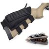 Gexgune Militare all'aperto tattico Fucile buttstock guancia Resto Munizioni Sacchetto Portatile Stock Shell Cartuccia Titolare Caccia Mag Pouch (Nero)