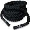 MATCHU | Battle Rope | Corda fitness | 9 m x 38 mm | Poliestere tessuto | 8 kg | Nero