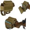 HWZ Rifle Buttstock, Hunting Shooting Tactical Cheek Rest Pad Ammo Pouch with 7 Shells Holder (black)