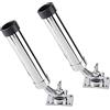 PIMAR marine equipment PIMAR COPPIA Portacanne Regolabile Base Quadra 360° Inox aisi 316 lucidato a Specchio Barca Pesca Accesori
