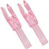 ACCMOS 50 Pezzi Tiro con L'Arco Cocche per Frecce Bocca Larga PC Insert Cocca per Freccia Adatto per ID 4,2 mm Asta per Freccia (Transparent Pink)