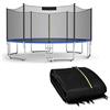 COSTWAY Rete per Trampolino Sostitutiva 244cm/305cm/366cm/427cm/457cm/488cm, Ideale per Struttura Rotonda con 6/8 Paletti con Doppie Cerniere, Fibbie di protezione e Ganci (305cm)