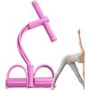 Uoqpty Banda Di Resistenza Con Pedale Per Piedi | Banda per Esercizi con Pedaliera a 6 Tubi | Attrezzo con Elastico per Stretching e Addominali Gambe