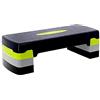 HMS Crossfit Fitness Stepper per Aerobica, Esercizi in casa, Allenamento Cardio, Stepper Regolabile (con Tre Livelli di Regolazione dell'altezza), Colore Verde-Grigio, AS002, Lunghezza 67 cm