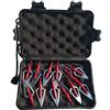 SHARROW 12pcs Punta di Freccia 2 Lame 100Grains Testa Larga con Scatola di Broadhead Box per Frecce Balestra di Carbonio (Rosso)