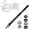 TALOEYH - Adattatore per asse passante, M12 160-178 mm Asse passante con adattatore per asse della bicicletta, lunghezza dell'albero regolabile, accoppiamento per rimorchio per bicicletta in lega di