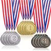 Donrime Medaglie in Metallo, 12 Pezzi in Stile Olimpico, medaglia vincitrice in Bronzo con Nastri, premi per Lo Sport, Gare di Giochi, bomboniere per Bambini, Adulti
