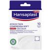 BEIERSDORF SpA Hansaplast Compressa Soft, Garze sterili per ferite postoperatorie, 10 pezzi da 7,5 x 7,5 cm