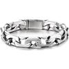COOLSTEELANDBEYOND Bracciale Uomo in Acciaio Lucido, Marinara Catena Spessa Moderna, Bracciale Minimalista e Robusto