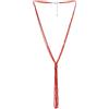 COOLSTEELANDBEYOND Perline Collana Lariat, Y-Forma Lunga Statement Dichiarazione Collana Multi Strati Catena con Cristallo Perline