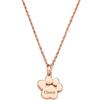 INBLUE Collana Commemorativi Personalizzata Animali Domestici, Ciondolo a Zampa di Cane per Donna, Gioiello con Zampa Nome Inciso, Argento 925/Acciaio Inox, Regalo per Amanti Degli Animali -A3