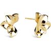 SINGULARU - Orecchini Zinnia. Ottone con Placcatura Oro 18Kt. Chiusura a Pressione. Gioielli da Donna