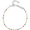 SINGULARU - Bracciale Dots Colors Enamel. Sfere Smaltate Colorate in Argento Sterling 925 con Finitura Placcata Oro 18Kt o Rodio. Lunghezza catena 18,5 cm. Gioielli per Donna