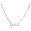 Magic In The Moonlight Collana con nome acciaio chirurgico 316L | Idea regalo | Anallergico, Senza nichel | Compleanno, Donna | Regalo per mamma, nonna, sorella, amica, figlia GAIA, Acciaio inossidabile, Acciaio