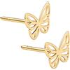 Salia Gold Paris Orecchini a bottone Donna - oro 18 carati - 0.62 gr - design farfalla traforato et delicato - Bene rifugio - Idea regalo - Punzone 750 - Certificato di autenticità - Salia Gold Paris