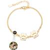 GBTROEY Bracciale personalizzato con nome della zampa, braccialetto con proiezione di foto, braccialetto con zampa di cane e zampa di gatto, gioielli per animali domestici per le donne