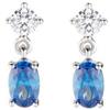 Amen Orecchini da donna di Amen della collezione Fancy. Gioiello in argento 925 con placcatura rodio e zircone bianco e zircone blu. La referenza è: EOVBBL.