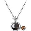 Zopmopae Collana con proiezione di foto Collana con foto personalizzata Collana con ciondolo con proiezione classica con immagine all'interno Regali personalizzati per donne, ragazze, mamma, moglie