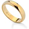 Donipreziosi Fedina Personalizzabile in Argento 925 con Incisione Nome e Data - Anello Fidanzamento Lui e Lei - Regalo San Valentino, Anniversario - Fedina Personalizzata Uomo Donna - Placcato Oro