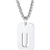 Richsteel Collana con Ciondolo a Forma di Lettera A-Z 26 Personalizzabile con Lettera dell'Alfabeto con Catena di Grano Resziabile Placcato Oro/Nero e Acciaio Inossidabile Gioielli Unisex