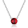 Suplight Collana Argento 925 Donna con Pietra di Nascita Gennaio e Rubino - Collana Donna Punto Luce Confezione Regalo