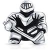 Bling Jewelry Portiere Di Ghiaccio Squadra Sportiva Di Hockey Perlina Charm Per Le Donne Adolescenti Ossidato .925 Argento Sterling Adatto A Bracciale Europeo
