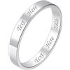 Suplight Anello Argento 925 Personalizzato Con Incisione - Fedina Semplice per Donna, Fidanzamento, Coppia - Taglia 9 - Regalo per Uomo e Donna
