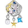 LES FOLIES DI PAOLA GRIECO Charm Acquario Marino Pesci Mare Oceano Stella Marina Perla in argento 925 - Les Folies per Pandora